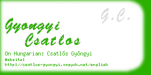 gyongyi csatlos business card